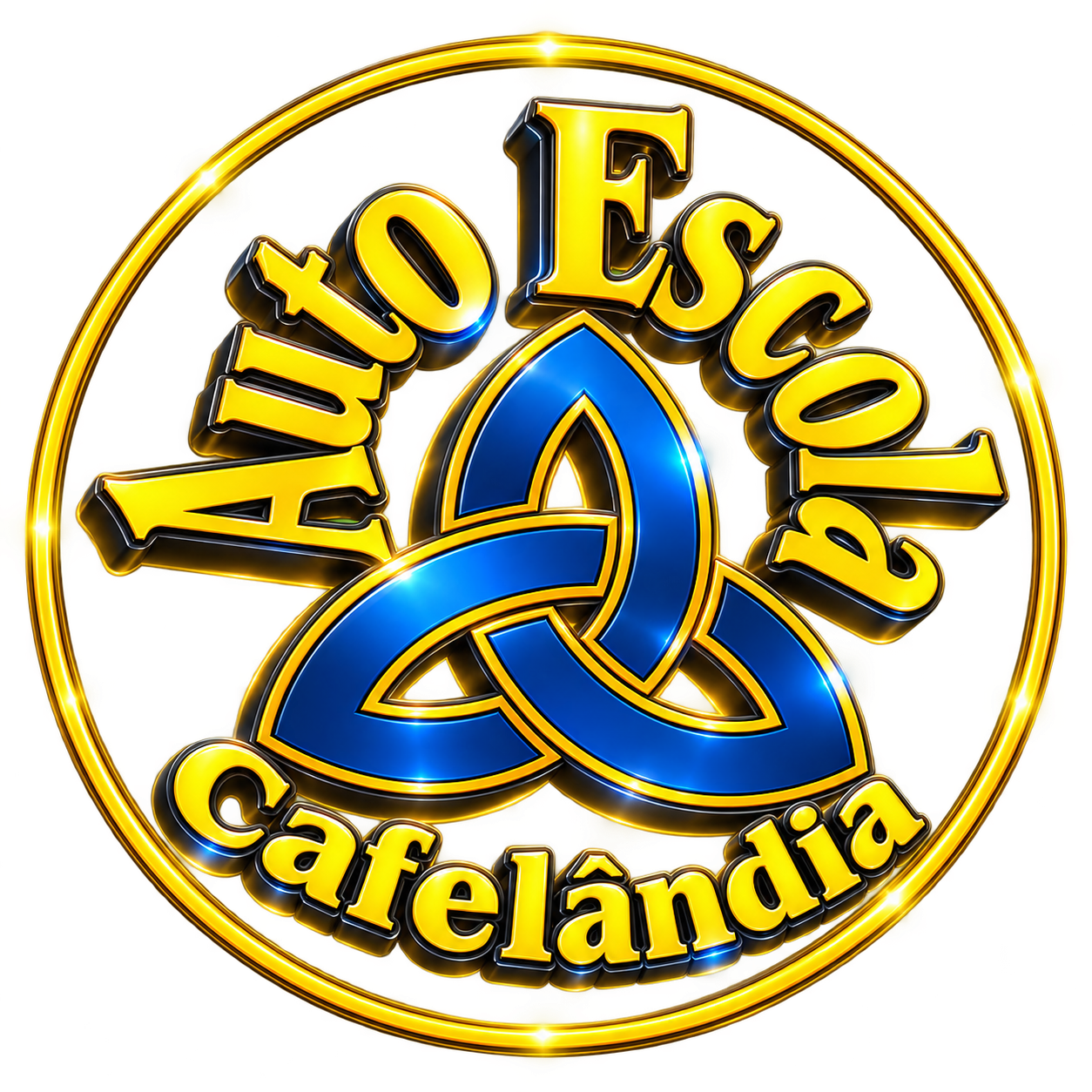 Logo 3D da Auto Escola Cafelândia